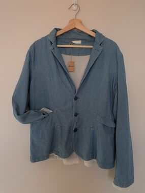 CP Shades Light Blue Denim Blazer Jacket